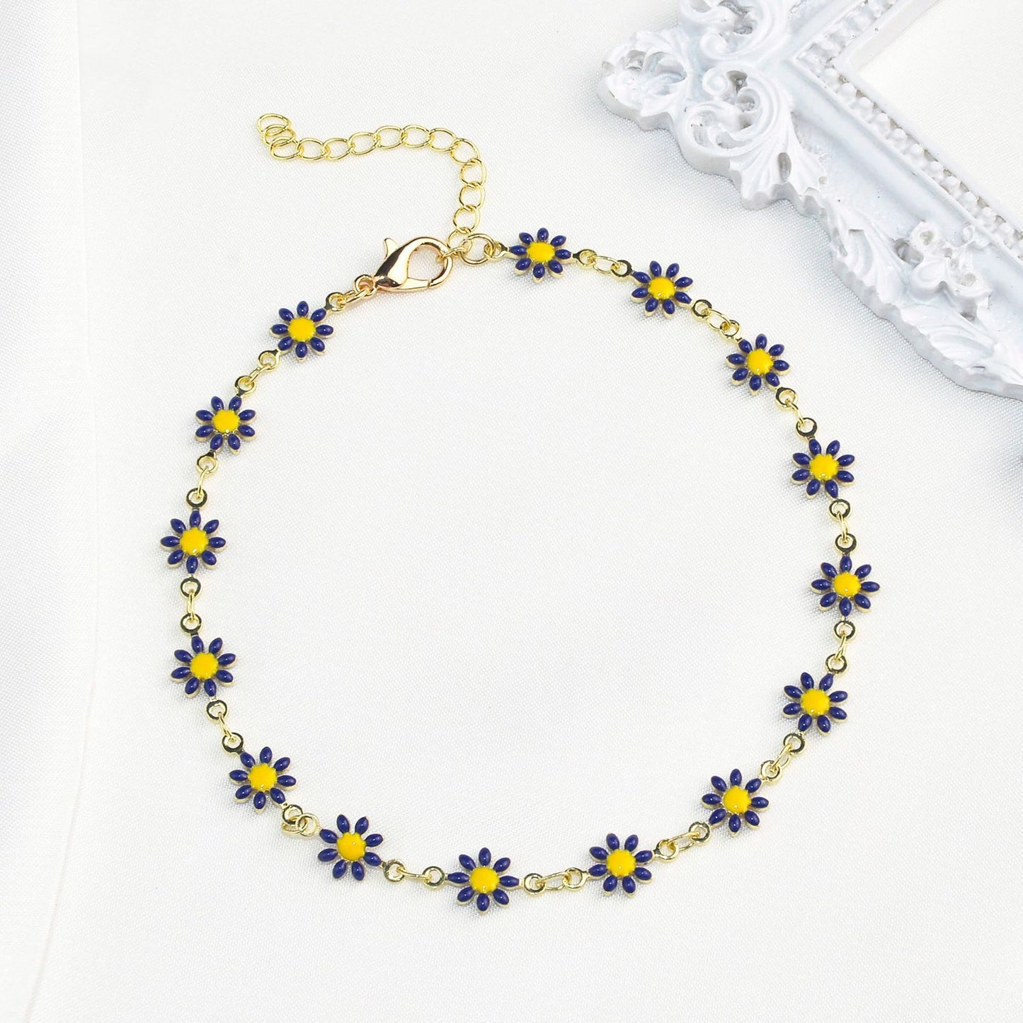 Little Daisy Anklet Ankle Ring Personality Simple Girl High-grade Fresh Graceful And Fashionable Ornament