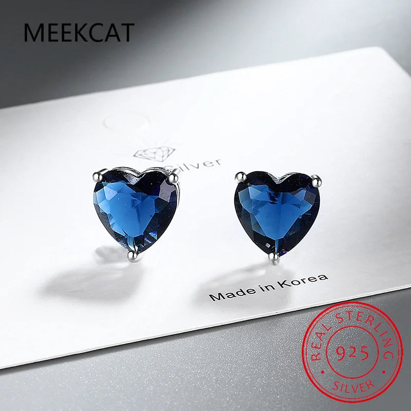 1CT 2CT 4CT Heart Cut Moissanite Stud Earrings for Women Luxury Quality Lab Diamond S925 Sterling Silver Bride Jewelry