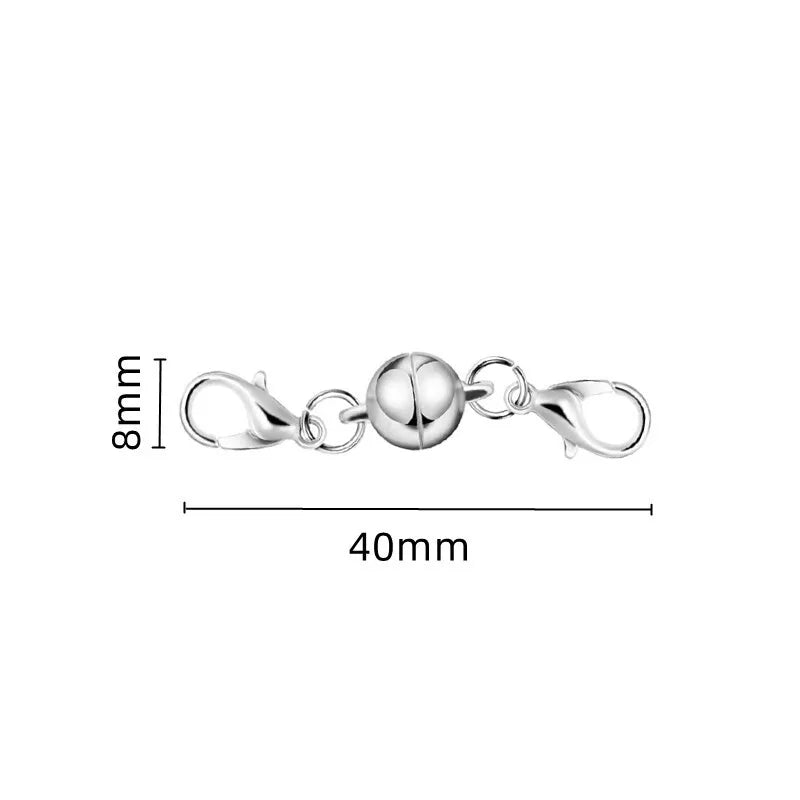 Magnetic Necklace Clasps And Closures, Locking Magnetic Jewelry Clasps, Extender Helper For Necklaces, Bracelets And Jewelry