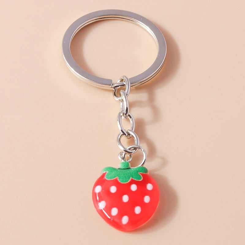 Cute Food Pepper Keychain for Car Key Souvenir Gifts for Women Men Handbag Hanging Keyrings Accessories DIY Jewelry Gifts