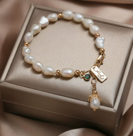 Natural Zircon Pearl Bracelet Ins Fashion Luxury Jewelry