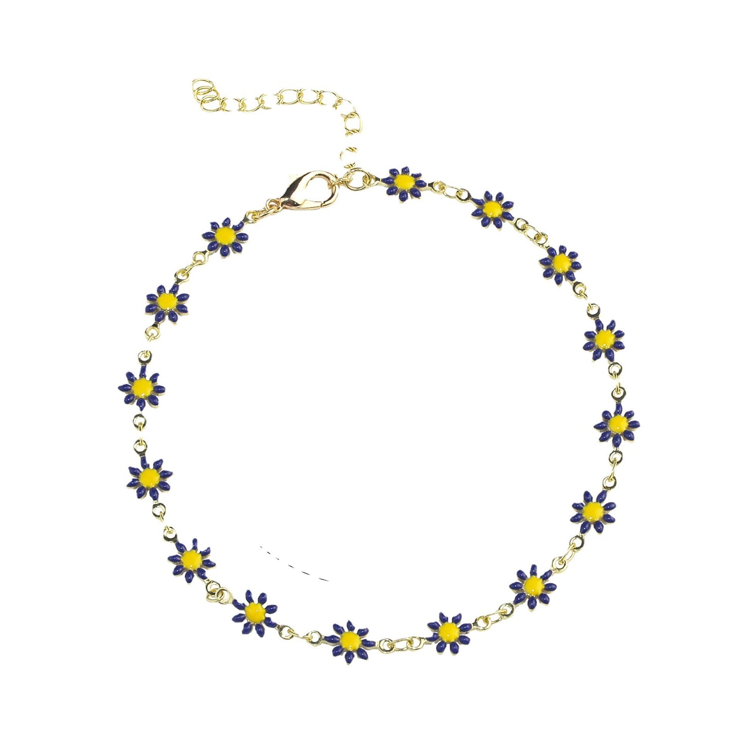 Little Daisy Anklet Ankle Ring Personality Simple Girl High-grade Fresh Graceful And Fashionable Ornament